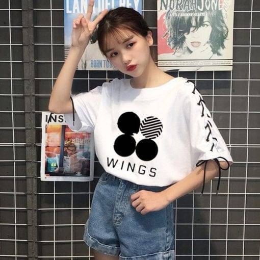 BTS Wings T-shirt BTS Wings Merch T-Shirts a1fa27779242b4902f7ae3: Jimin|Jin|Jung Kook|Rap Monster|Suga|V|JHOPE