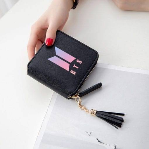BTS Leather Purse Accessories Handbags & Wallets New Logo cb5feb1b7314637725a2e7: black|Burgundy|Pink