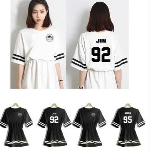 BTS Mini Dress Dresses cb5feb1b7314637725a2e7: J HOPE / Black|J HOPE / White|JIMIN / Black|JIMIN / White|JIN / Black|JIN / White|JUNG KOOK / Black|JUNG KOOK / White|RAP MONSTER / Black|RAP MONSTER / White|SUGA / Black|SUGA / White|V / Black|V / White