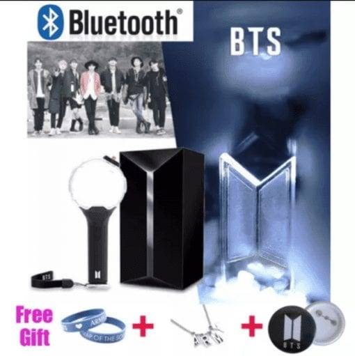 BTS OFFICIAL ARMY BOMB VER. 3 LIGHT STICK (Free Gifts 1 Pc Necklace + 1 Pc Brooch + 1 Pairs Silicone Bracelet） Accessories Army Box BTS Army Bombs cb5feb1b7314637725a2e7: VER.1|VER.2|VER.3