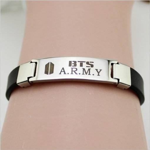 BTS Fancy Bracelet (Titanium Steel + Silica Gel Adjustable) Accessories Color: BTS