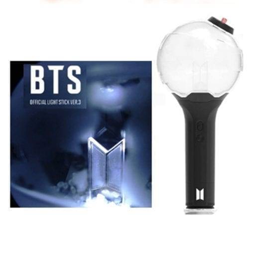 ARMY BOMB VER. 3 LIGHT STICK (Free Gifts 1 Pc Necklace + 1 Pc Brooch + 1 Pairs Silicone Bracelet）