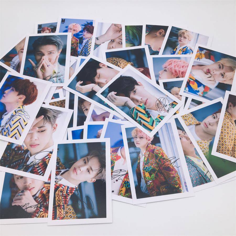 Kunandroc 5pcs Kpop BTS GUESTBOOK Set de Cartes BTS Bangtan Garçons Self-made Photocard Carte Polaroid Photo Card Lomo Cartes Cadeau pour BTS A.R.M.Y 7 Set