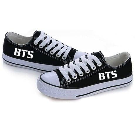 BTS Low Canvas Classic Casual Shoes Classic logo Sneakers & Shoes cb5feb1b7314637725a2e7: black|Luminous