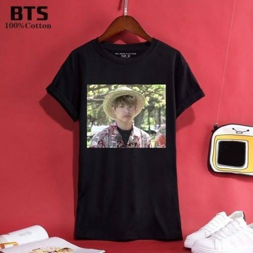 BTS Jungkook Hawaii Style Summer Cotton T-Shirts T-Shirts cb5feb1b7314637725a2e7: black|gray|Navy Blue|white|Pink