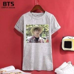 BTS Jungkook Hawaii Style Summer Cotton T-Shirts T-Shirts cb5feb1b7314637725a2e7: black|gray|Navy Blue|white|Pink 