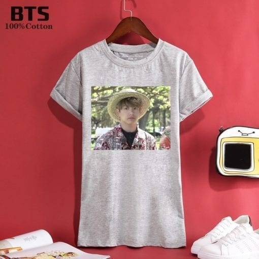 BTS Jungkook Hawaii Style Summer Cotton T-Shirts T-Shirts cb5feb1b7314637725a2e7: black|gray|Navy Blue|white|Pink