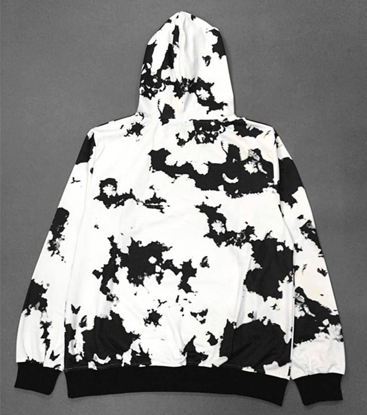 Btsmerchshop Black & White Hoodie (Color: Black, Size: S)