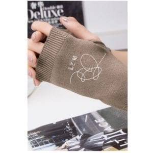 Kashmir Knitted Warm Half-finger Gloves