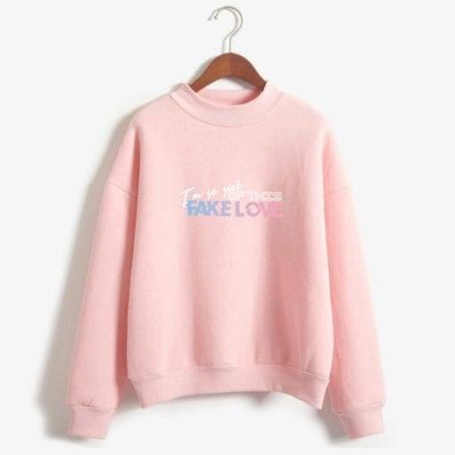 BTS- I am so sick of this Fake Love Sweatshirt Sweatshirts cb5feb1b7314637725a2e7: black|Blue|Grey|Khaki|Navy|Pink|Wine