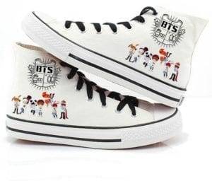 High Top Canvas Flat Sneakers