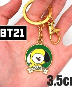 BT21 3D Army Bomb Light Stick Keychain