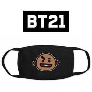 BT21 Black Face Mask