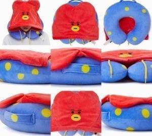 BT21 Hooded U-shaped Plush Neck Pillows Cushion Accessories BT21 Cushions Plush Merch cb5feb1b7314637725a2e7: J-HOPE MANG HORSE|JIMIN CHIMMY DOG|JIN RJ SHEEP|JUNGKOOK COOKY|RM KOYA KOALA|SUGA SHOOKY|V TATA HEART 