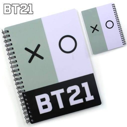 BT21 Notebook+Pencil Case+Ballpoint Pen+Keychain Pendant School Gift Set