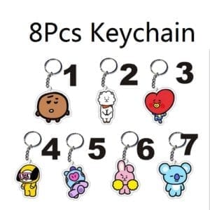 8Pcs Keychain