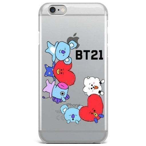 BT21 Soft Silicone Transparent Phone Case (29 Designs)