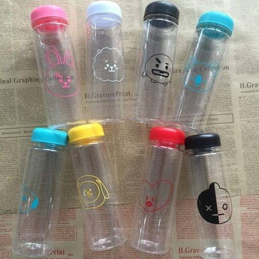 BT21 Printed Plastic Bottle Accessories BT21 Sippers & Bottles cb5feb1b7314637725a2e7: CHIMY|COOKY|KOYA|MANG