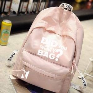 Canvas Student Backpack "Did You See My Bag"