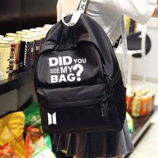 Canvas Student Backpack "Did You See My Bag"