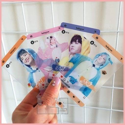 7Pcs/set Kpop BTS Muster PVC Transparent Cards Bangtan Boys Bt21 Card Fans Gift Collection Party Screenshot JIN V YLM9394 PhotoCard cb5feb1b7314637725a2e7: 1 set
