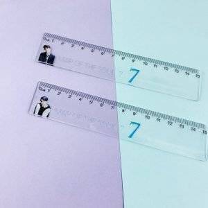 BTS MAP OF THE SOUL 7 Transparent Ruler- 8pieces Accessories Pen Stationery  
