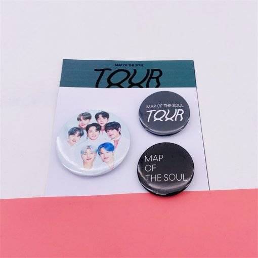 BTS Japan 2020 Album Map To The Soul TOUR – Brooch Collection Pin Badges Brooch Metal Color: 3 Pieces Brooch