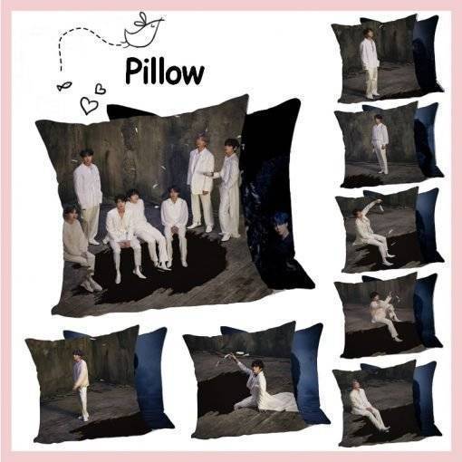 Cooky Youyouchard BTS Bangtan Boys Baby Flat Face Cushion Plush Toy Throw Pillow Soft Cotton Plush Stuffed Pillow for Sofa Bedroom 