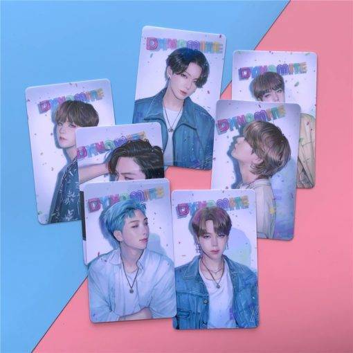 BTS Dynamite Bus Pass Sticker Card Collection BTS Dynamite Merch PhotoCard Stickers Color: White