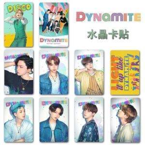 BTS Dynamite Bus Pass Sticker Card Collection PhotoCard Stickers Color: White 