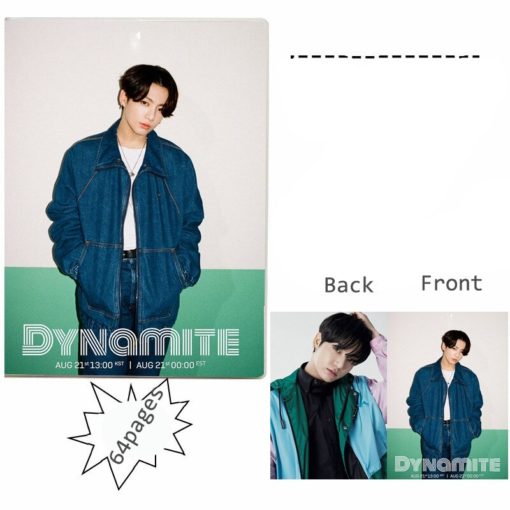 Dynamite 64 Pages Notebook BTS Dynamite Merch Notebook Color: JIN|JUNG KOOK|JIMIN|Boys|v|suga|Rap Monster|J-HOPE
